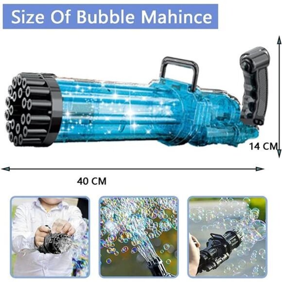 2 Pack 21 Holes Bubble Machine Bubble Gun 2022 Cool Toys - Picture 4 of 6